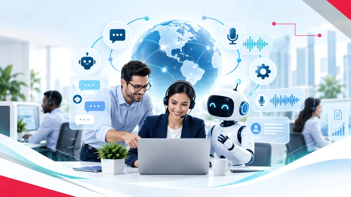 Colaboración entre talento humano e inteligencia artificial en una operación de servicio