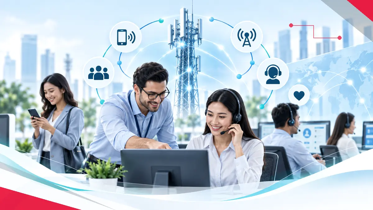 Atención al cliente y conectividad para una operación BPO de telecomunicaciones