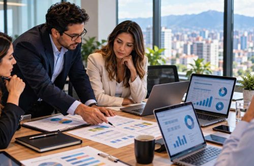 Equipo evaluando proveedores BPO con criterios de capacidad operativa, tecnología, seguridad, talento y gobierno