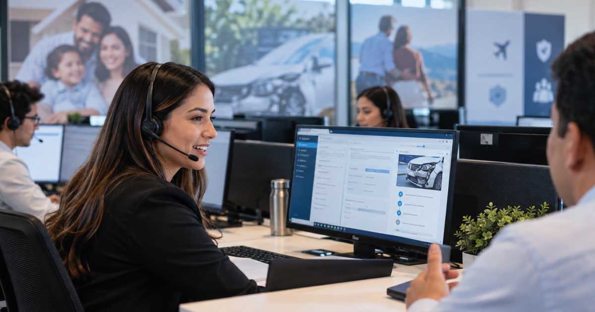 Equipo BPO especializado en ventas, retención, siniestros y back office para el sector seguros