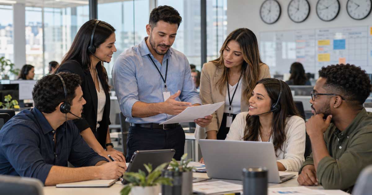 Equipo de customer support bilingüe en inglés y español para empresas de Estados Unidos