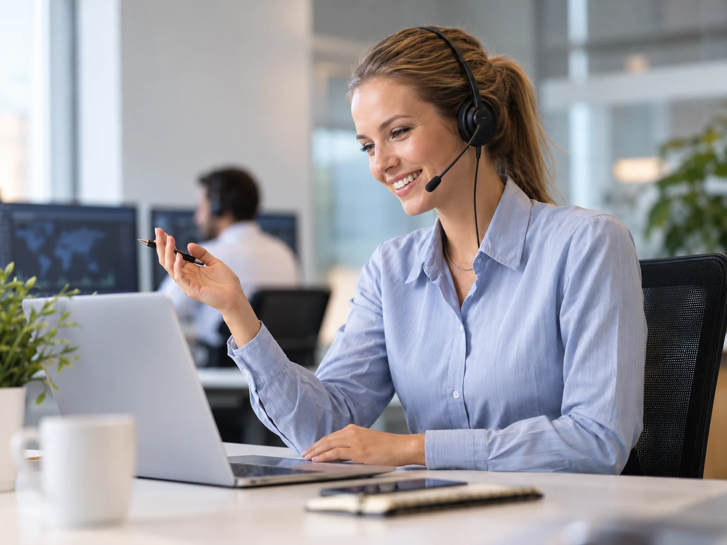 Asesora de atención al cliente especializada en servicios financieros y seguros.